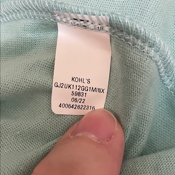 DISNEY/jumping beans NWT Sz 10 Mint Long Sleeve Tee sparkly silver Minnie Mouse - Picture 6 of 8